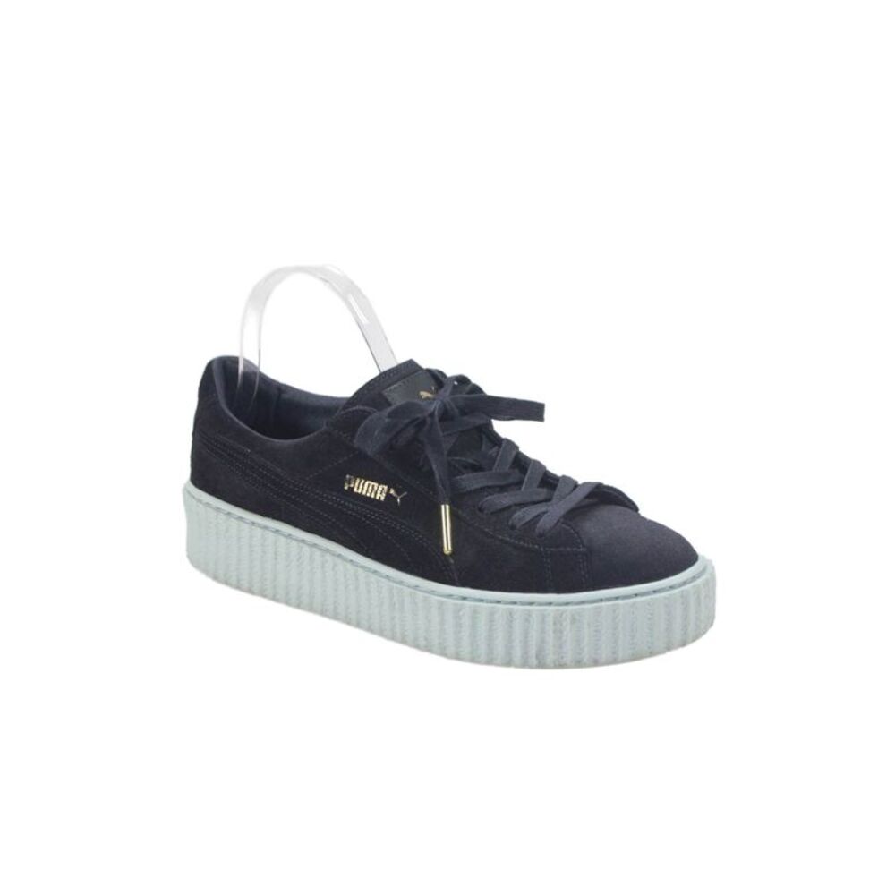 Fenty Puma by Rihanna Womens Platform Creepers Sneakers Black Blue Size 9.5